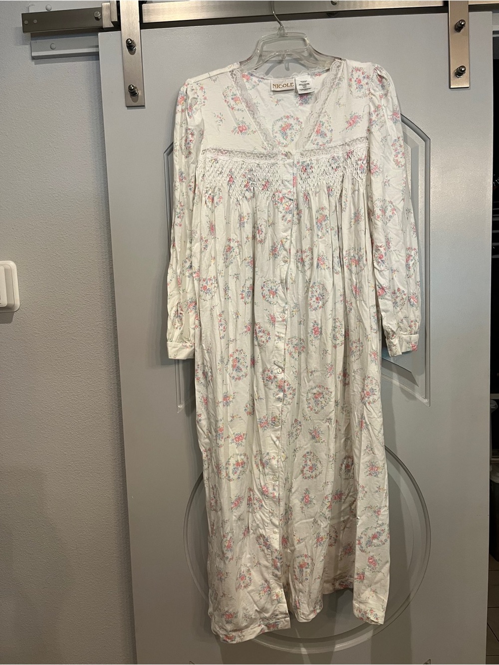 Vintage Nicole smocked floral nightgown. Totally grannycore vibes!